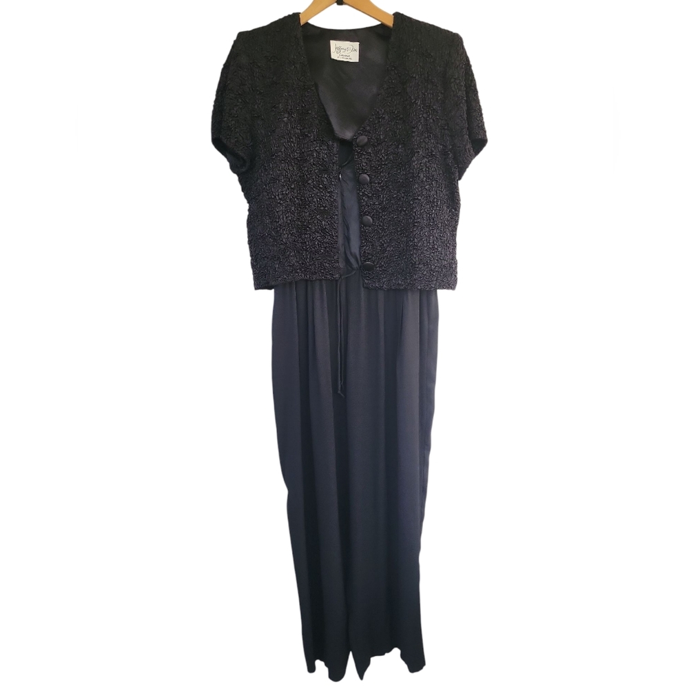 Vintage 80's Jeffrey & Dara Eveningwear By Tom Barra Jumpsuit 1 Piece SZ 8 / M